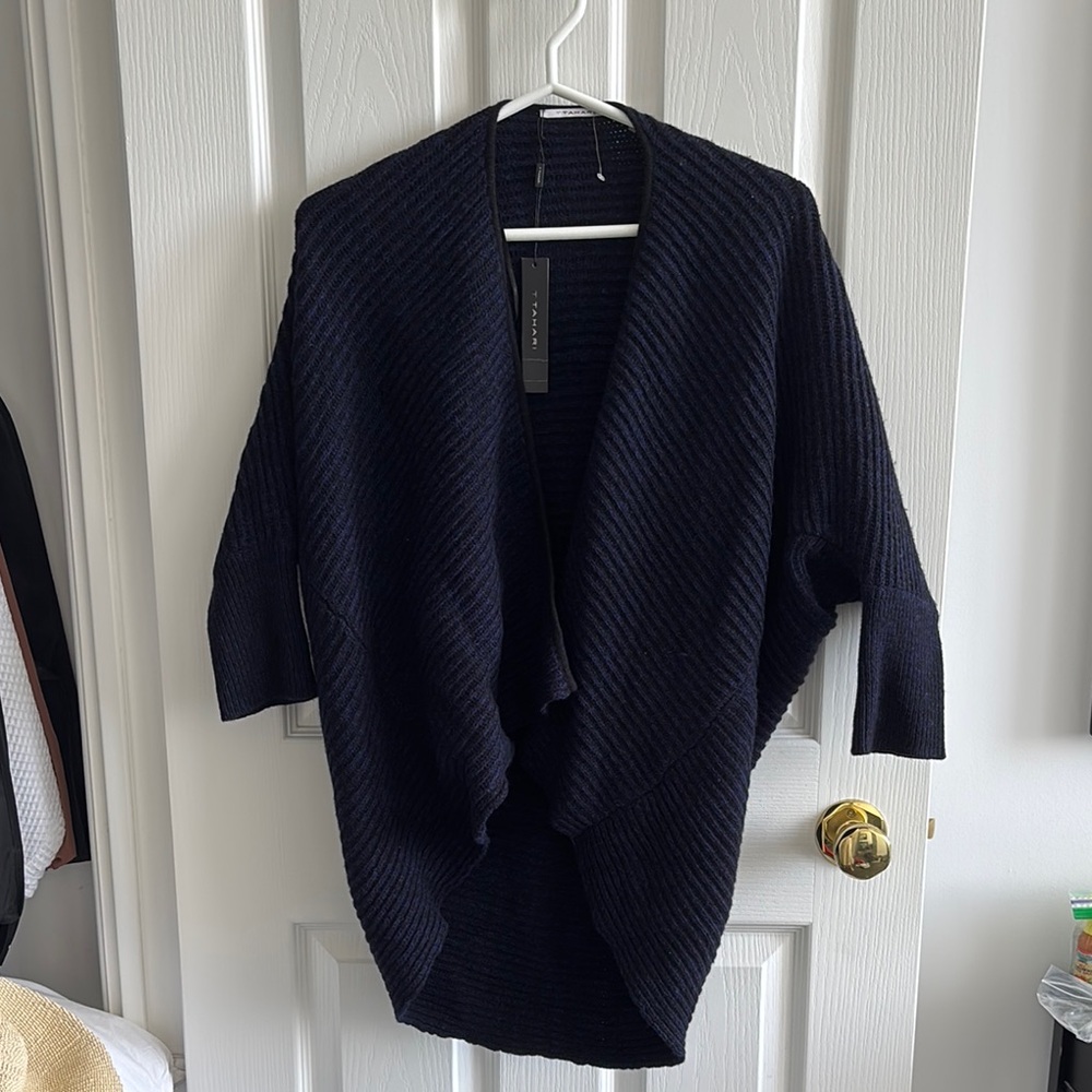 Tahari Black Knit Shrug Poncho